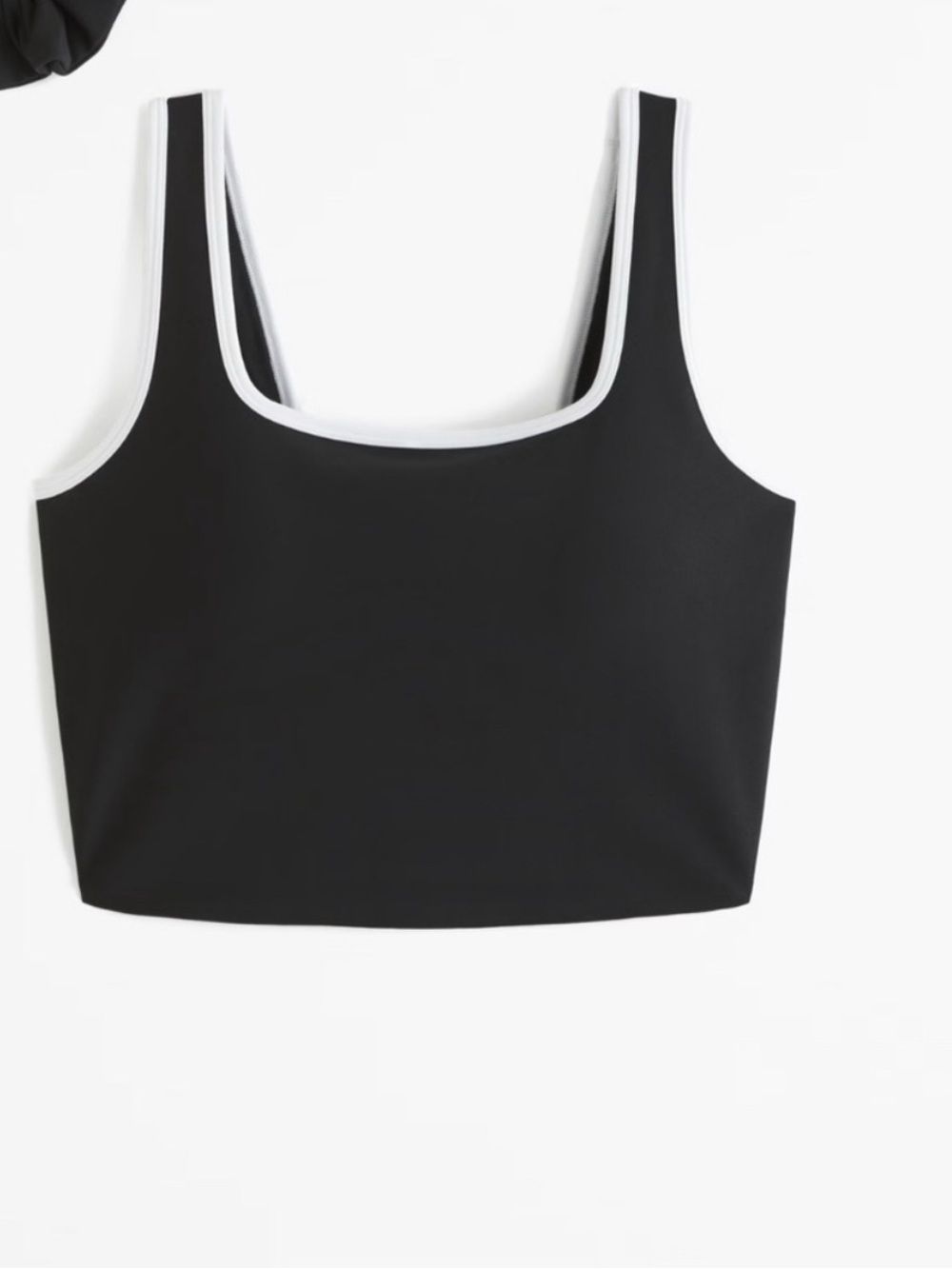 Abercrombie & Fitch YPB black and white sculptlux cropped tank top.